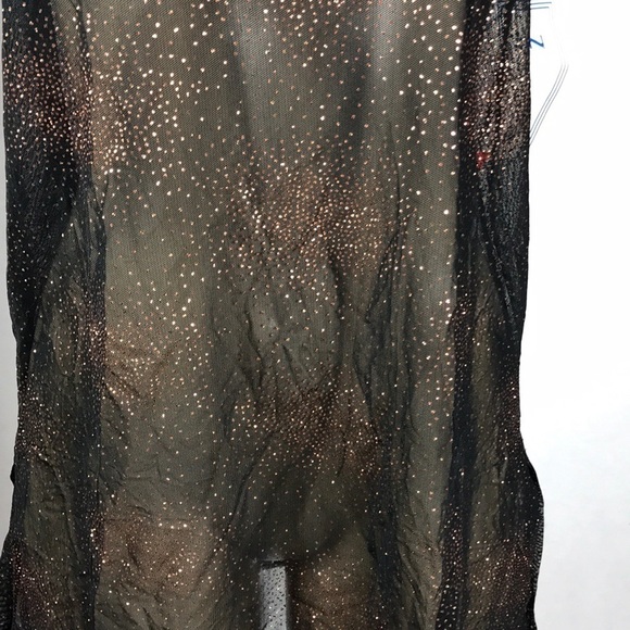 Zuliana bronze sequence shimmer mesh dress with slits Made in USA. New With Tags - Picture 2 of 4